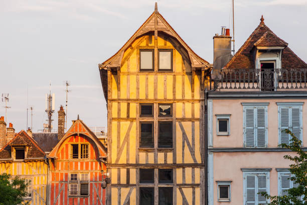 istock Old architecture of Troyes at sunset 851122360