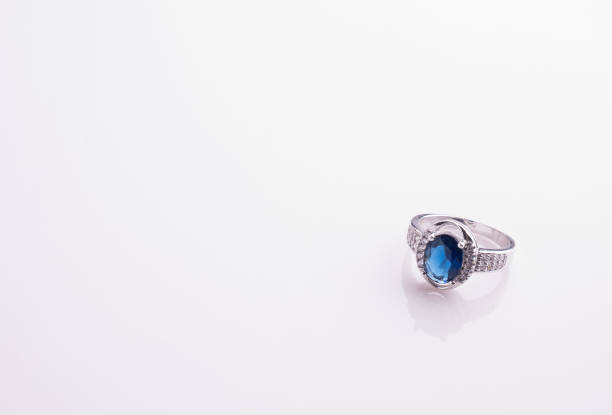 Diamond or Jewel ring on shine table stock photo