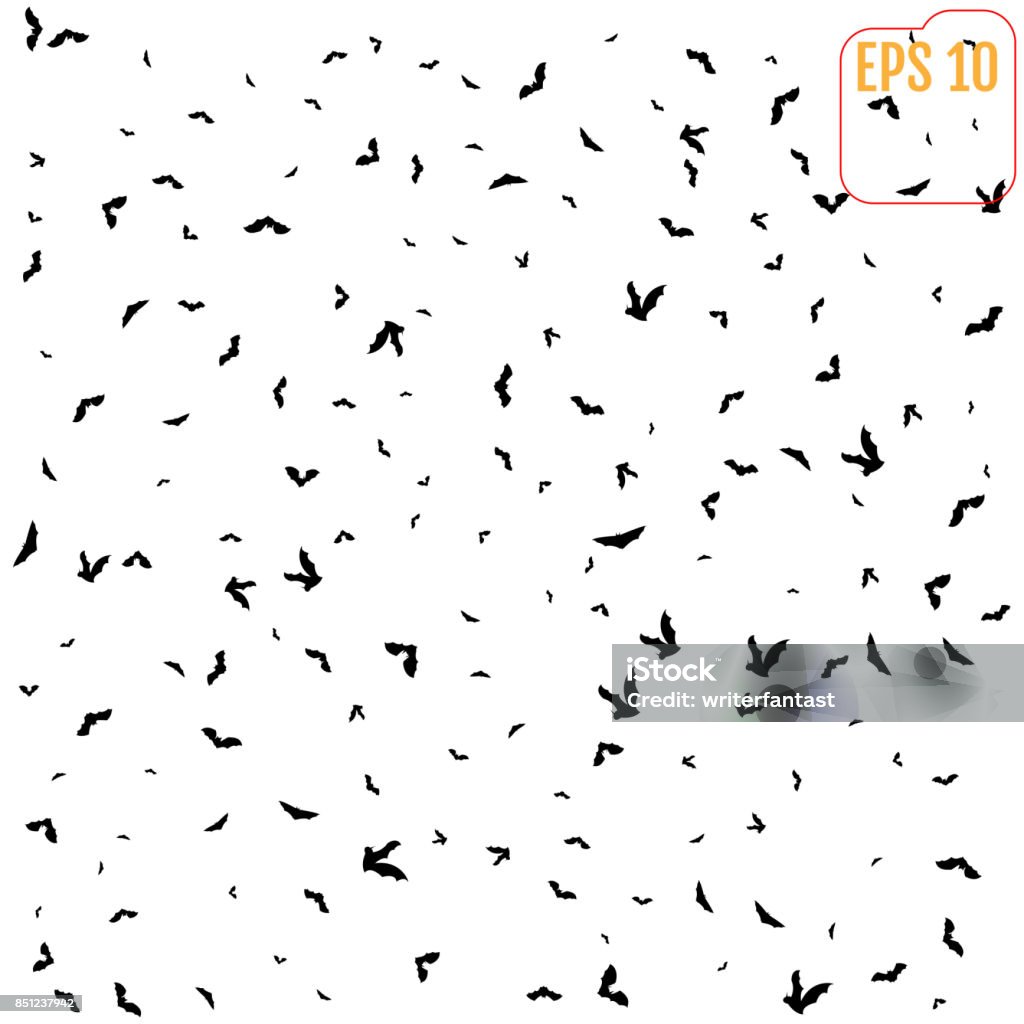 Random Bat Pattern Vector Pattern With Many Bats Stock Illustration - Download Image Now ...