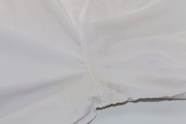 istock stain of the dirty white shirt 851260464