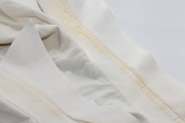 istock stain of the dirty white shirt 851260552