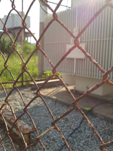 istock rust on Steel mesh, installation in area corrosive enviroment 851260770
