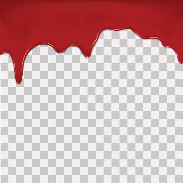 ilustrações, clipart, desenhos animados e ícones de pingando sangue no fundo transparente. vector. - spotted paint red wall