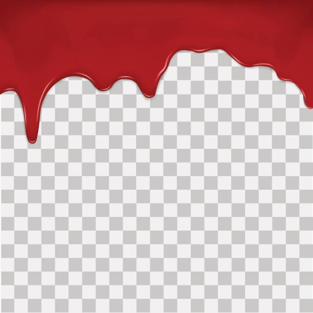 Dripping blood on transparent background. Vector. Dripping blood on transparent background. Vector. blood stain stock illustrations