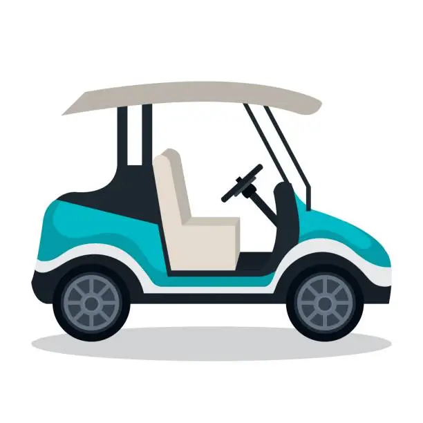 Vector illustration of golf cart isolated icon