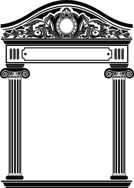 основные rgb - ionic column neo classical classical greek stock illustrations