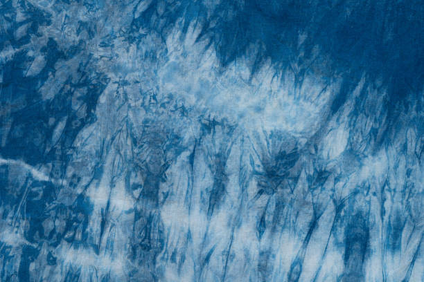 istock Pattern of blue dye on cotton cloth, Dyed indigo fabric background and textured 851311600
