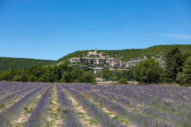 istock landscape with a small town view in Provence 851328458