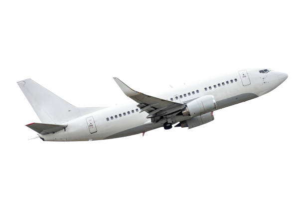 istock Aircraft white isolated on a white background 851330822