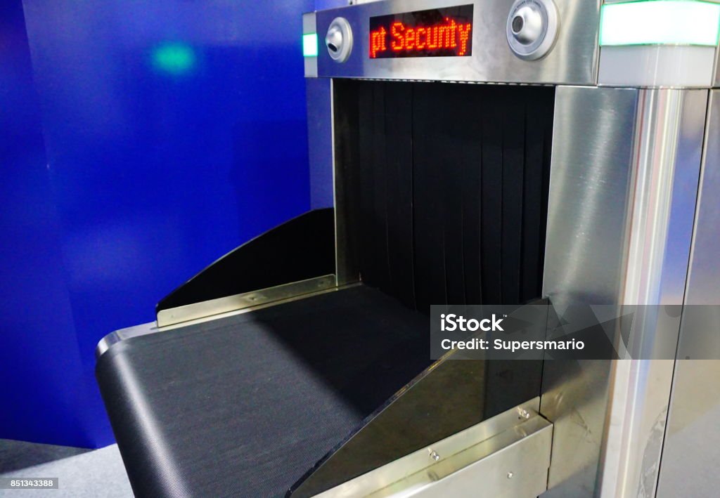 X-ray scanner and metal detector Airport, Luggage, Security System, Airport Departure Area, Computer Monitor Airport Stock Photo