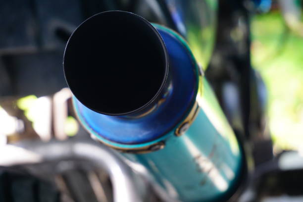 istock Exhaust pipe of a motorcycle 851346772