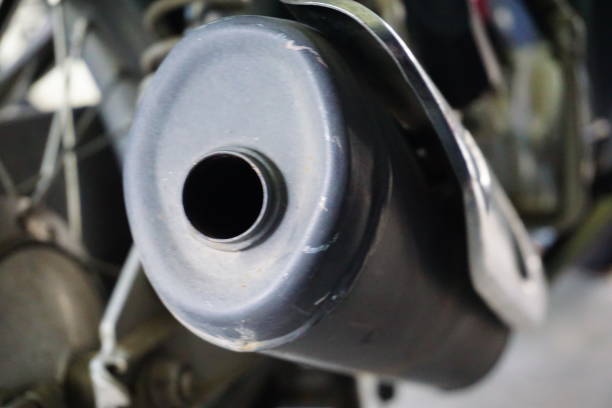 istock Exhaust pipe of a motorcycle 851347288