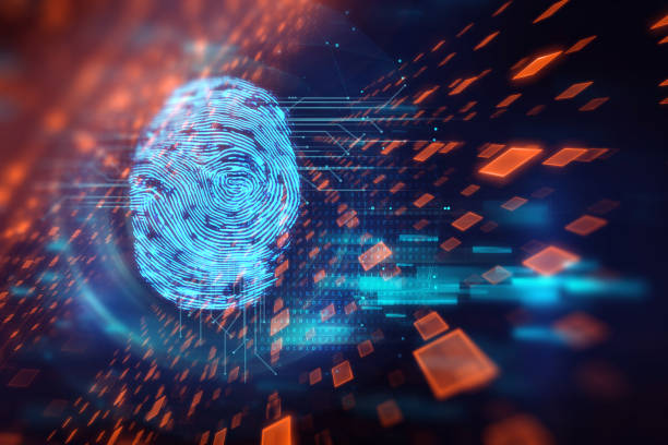 istock Fingerprint Scanning on blue technology  Illustration 851359326
