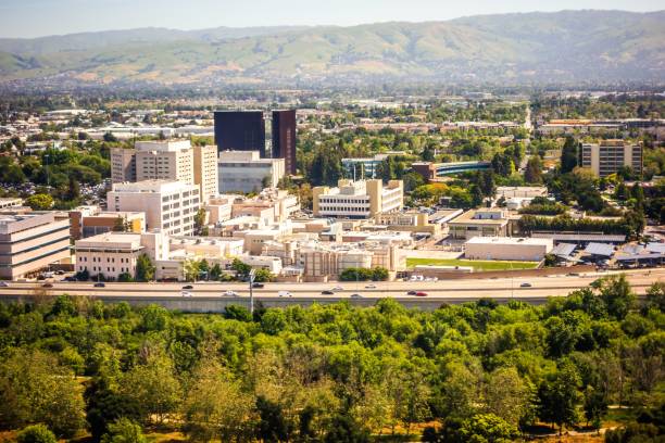istock flying over san jose california 851364508