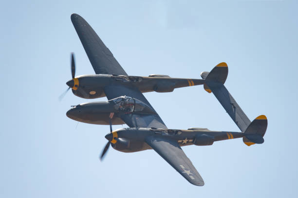 istock Close view of P38 Lightning (WWII American fighter plane) 851393408