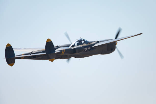 istock Close view of P38 Lightning (WWII American fighter plane) 851393420