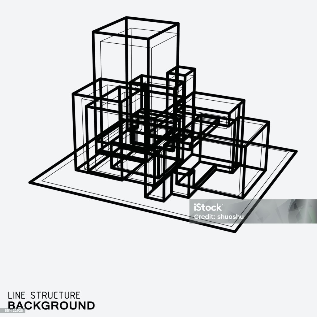 Line Structure Background Stock Illustration - Download Image Now ...