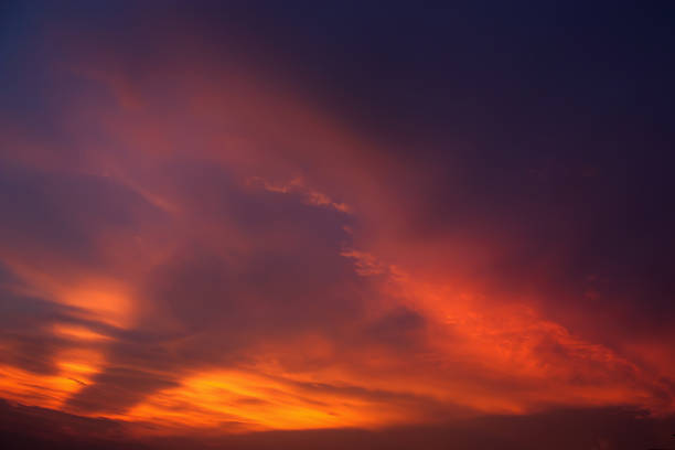 istock Panorama dramatic atmosphere of summer sunset sky and clouds background. 851429450