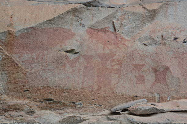 istock 3,000 year-old cliff paintings. 851445260