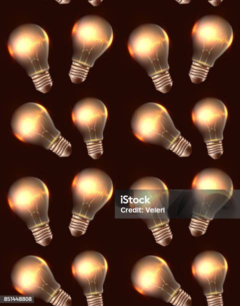 Bulp Light Texture Seamless Texture With Realistic Light Bulbs And Light Stock ...