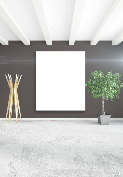 istock White bedroom minimal style Interior design with wood wall and grey sofa. 3D Rendering. 3D illustration 851458696