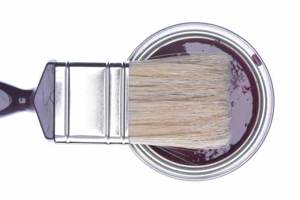 istock Paintbrush and paint can isolated on white background 851459102