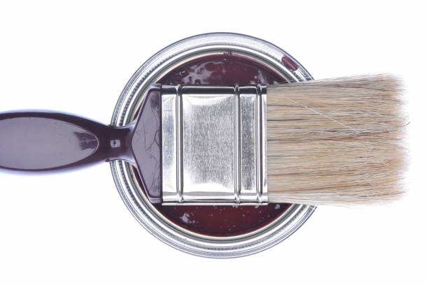 istock Paintbrush and paint can isolated on white background 851460320