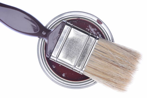 istock Paintbrush and paint can isolated on white background 851463110