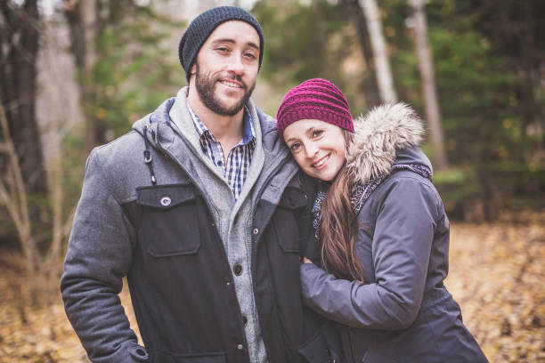 istock Couple in the autumn park 851466876