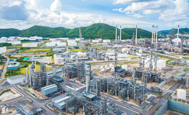 istock Oil refinery and Oil depot 851468384