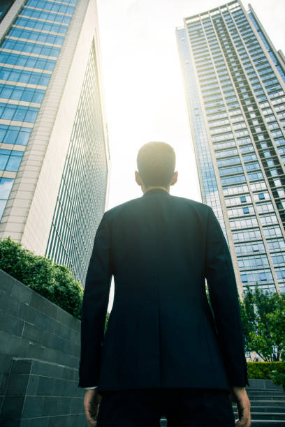 istock Businessman looking city skyline 851475612
