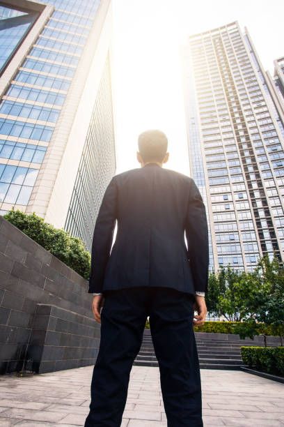 istock Businessman looking city skyline 851475614