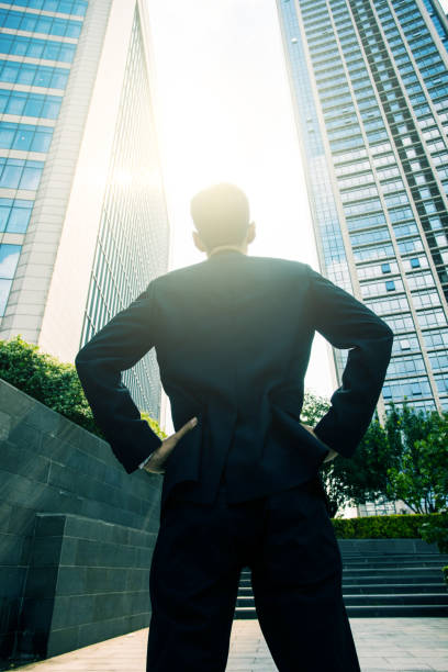 istock Businessman looking city skyline 851475670