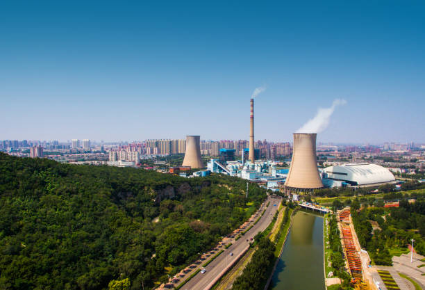 istock Aerial view of power plant 851479328