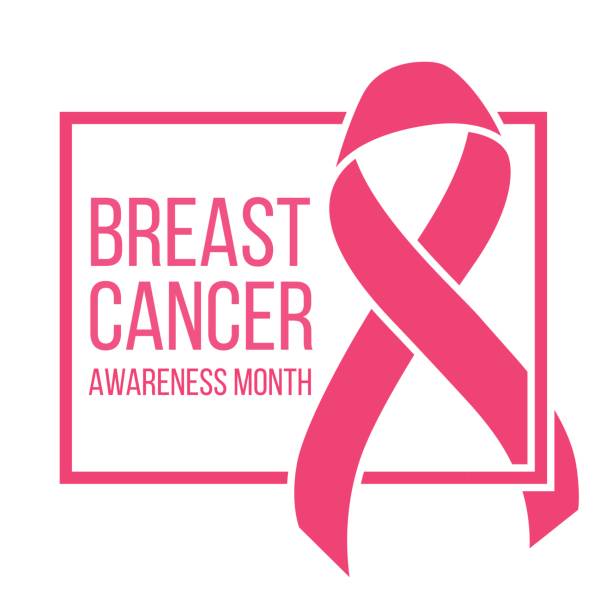świadomość raka piersi - breast cancer awareness ribbon ribbon breast cancer cancer stock illustrations