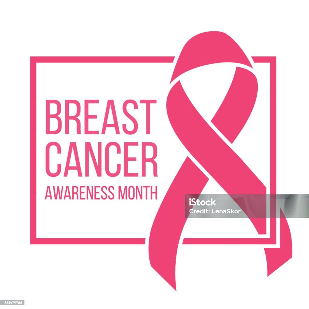 Breast cancer awareness Realistic pink ribbon, breast cancer awareness symbol, vector illustration Ribbon - Sewing Item stock vector