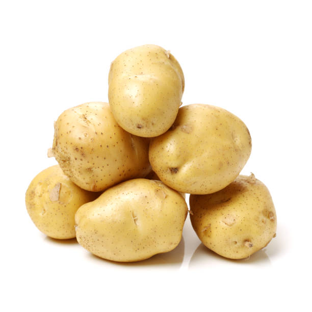 istock Raw Potatoes  isolated  on the white background 851482860