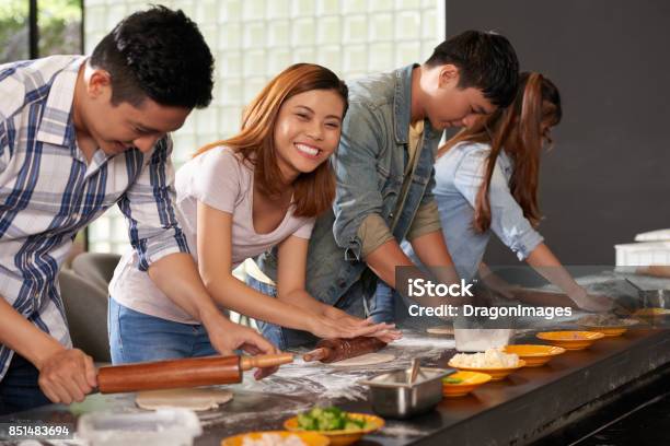 Pizza Workshop Stock Photo - Download Image Now - Pizza, Learning, Making