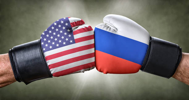 istock A boxing match between the USA and Russia 851501142