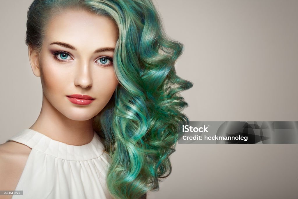 Beauty Fashion Model Girl With Colorful Dyed Hair Stock Photo - Download  Image Now - Hair, Multi Colored, Women - iStock