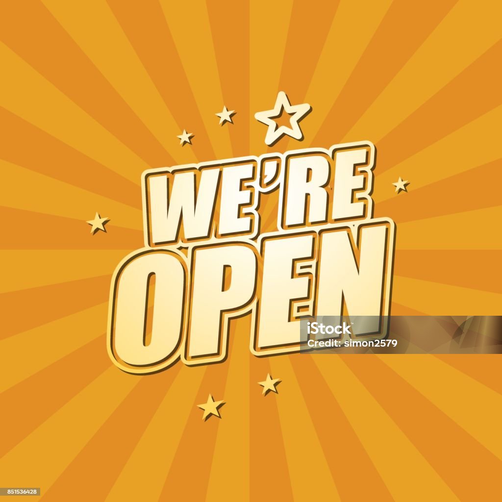 Were Open Tutorial Were Open Banner Stock Illustration - Download Image Now - Abstract ...