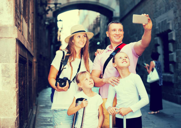 istock Travelers family taking selfie 851544102