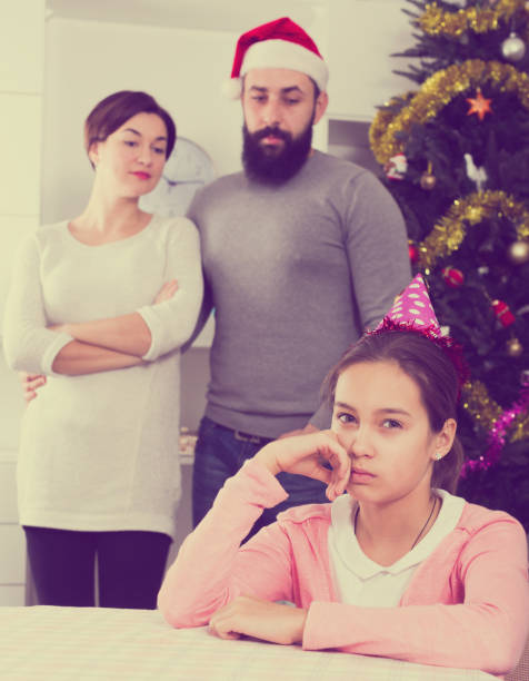 istock Parents lecturing daughter at Christmas 851546740