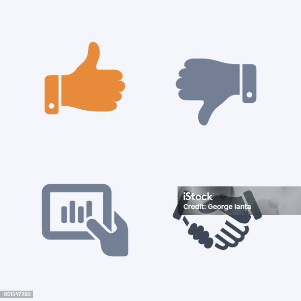 Business Hands Carbon Icons Stock Illustration - Download Image Now - Agreement, Business, Business Finance and Industry