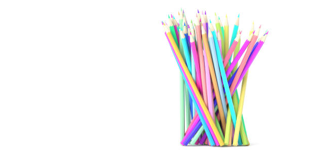 istock Infinite pencils background, education and creativity theme, original 3d rendering 851553234