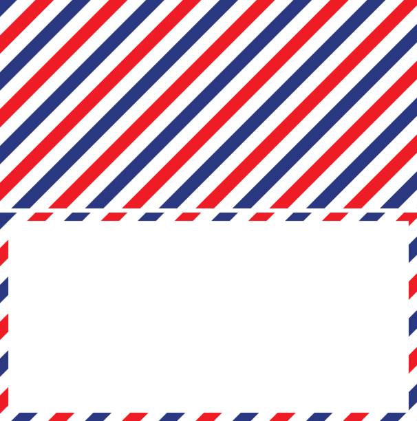 ilustrações de stock, clip art, desenhos animados e ícones de air mail background and frame of the envelope of a letter - air mail mail envelope blank