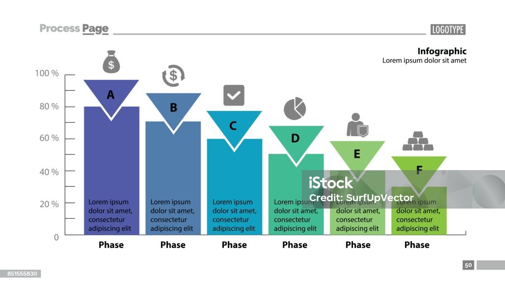 6 Phase Process Graphics Six Phase Percentage Process Chart Stock Illustration - Download Image ...