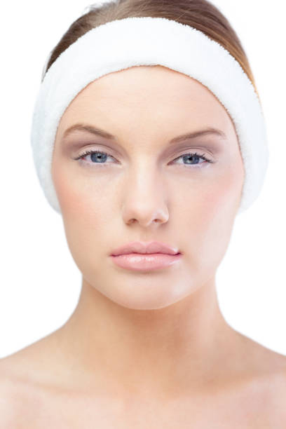 istock Serious blonde model wearing headband 851560042