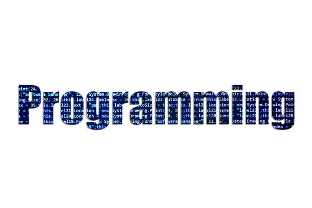 Photo of Programming concept on a white background