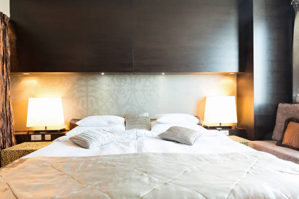 istock Interior of a luxury hotel bedroom 851561628